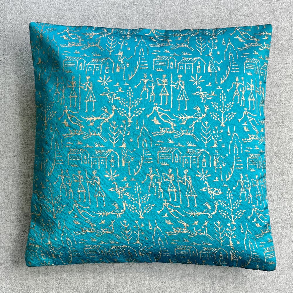 SILK Cushion Cover - TEAL