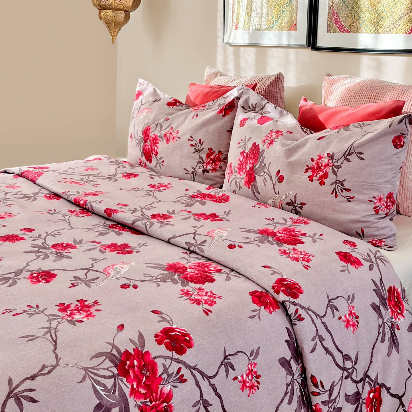 Duvet Cover Set  & Fitted Bedsheets- GULNAR 100% Cotton