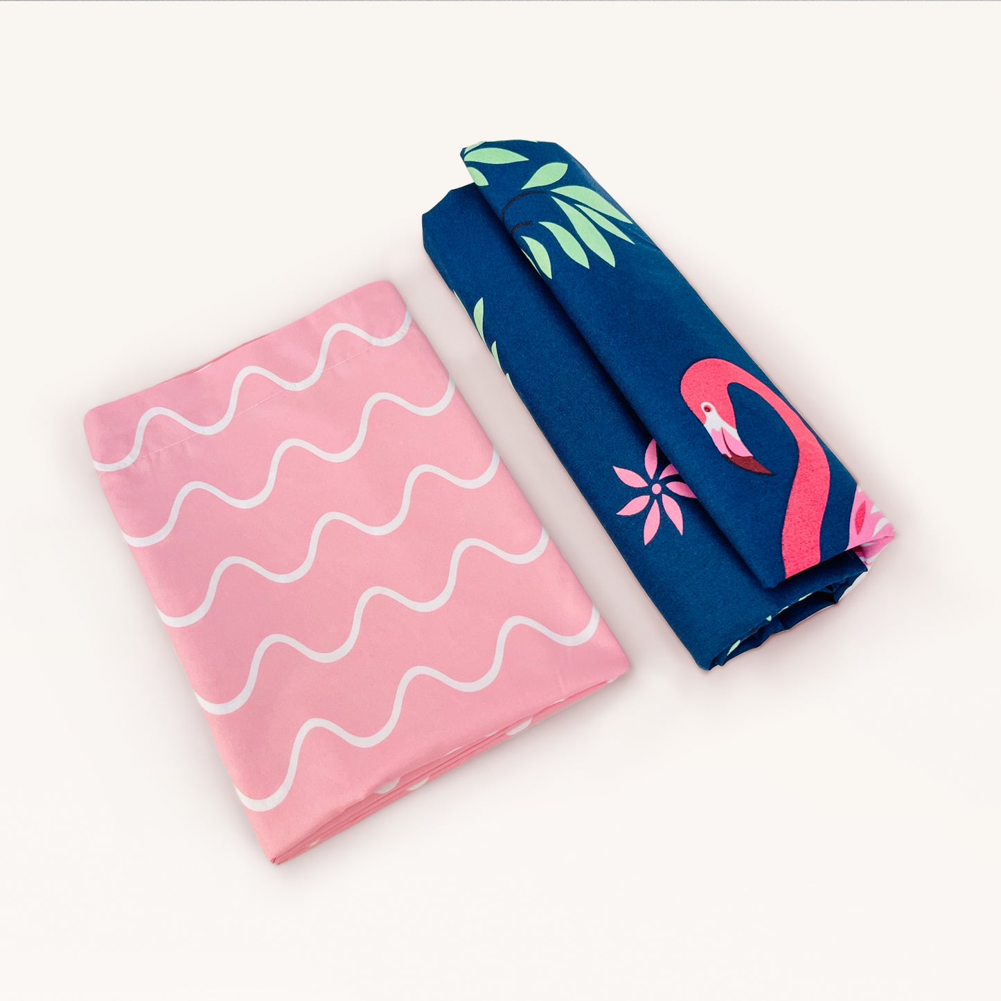 KIDS Flat Bedcover Set - FLAMINGO