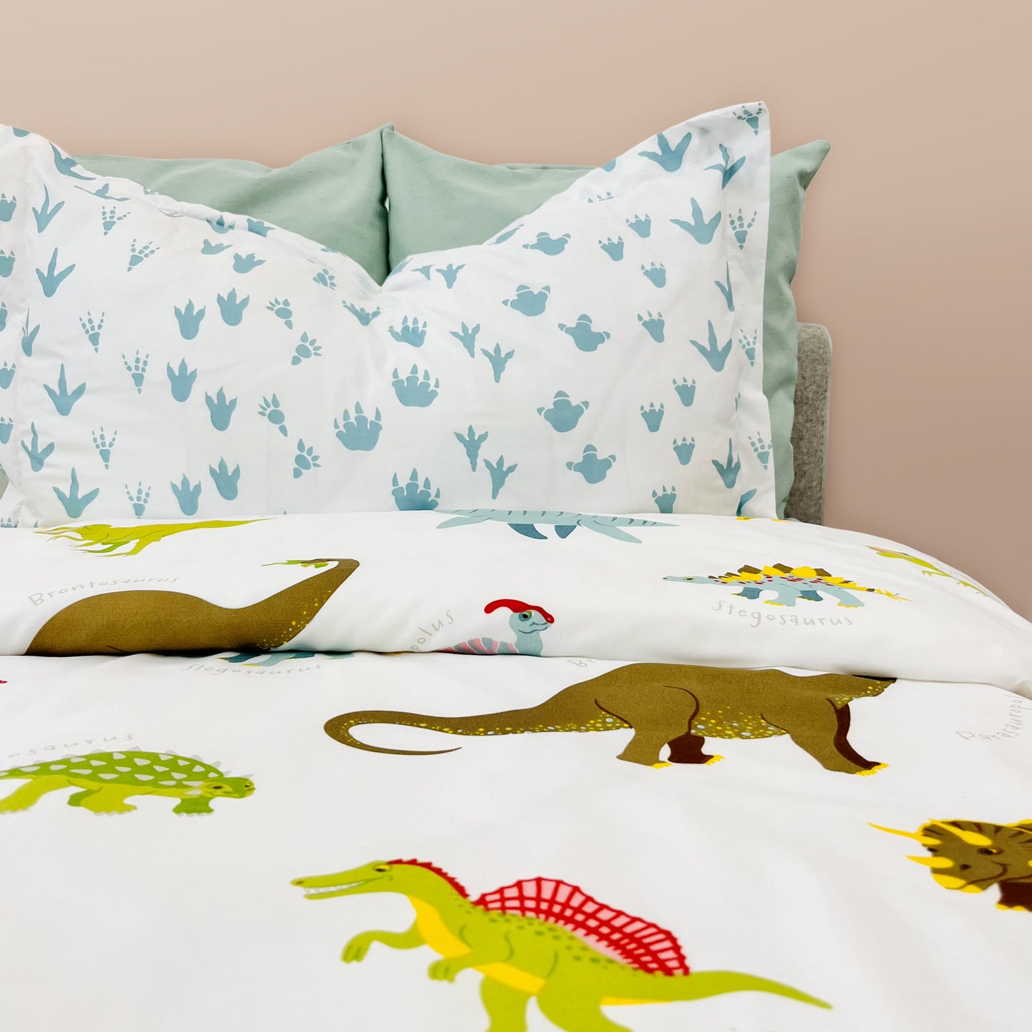 KIDS Flat Bedcover Set  - DINO