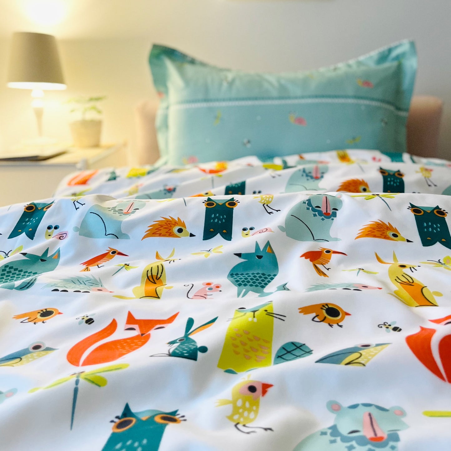 KIDS Flat Bedcover Set - ZOO PARTY